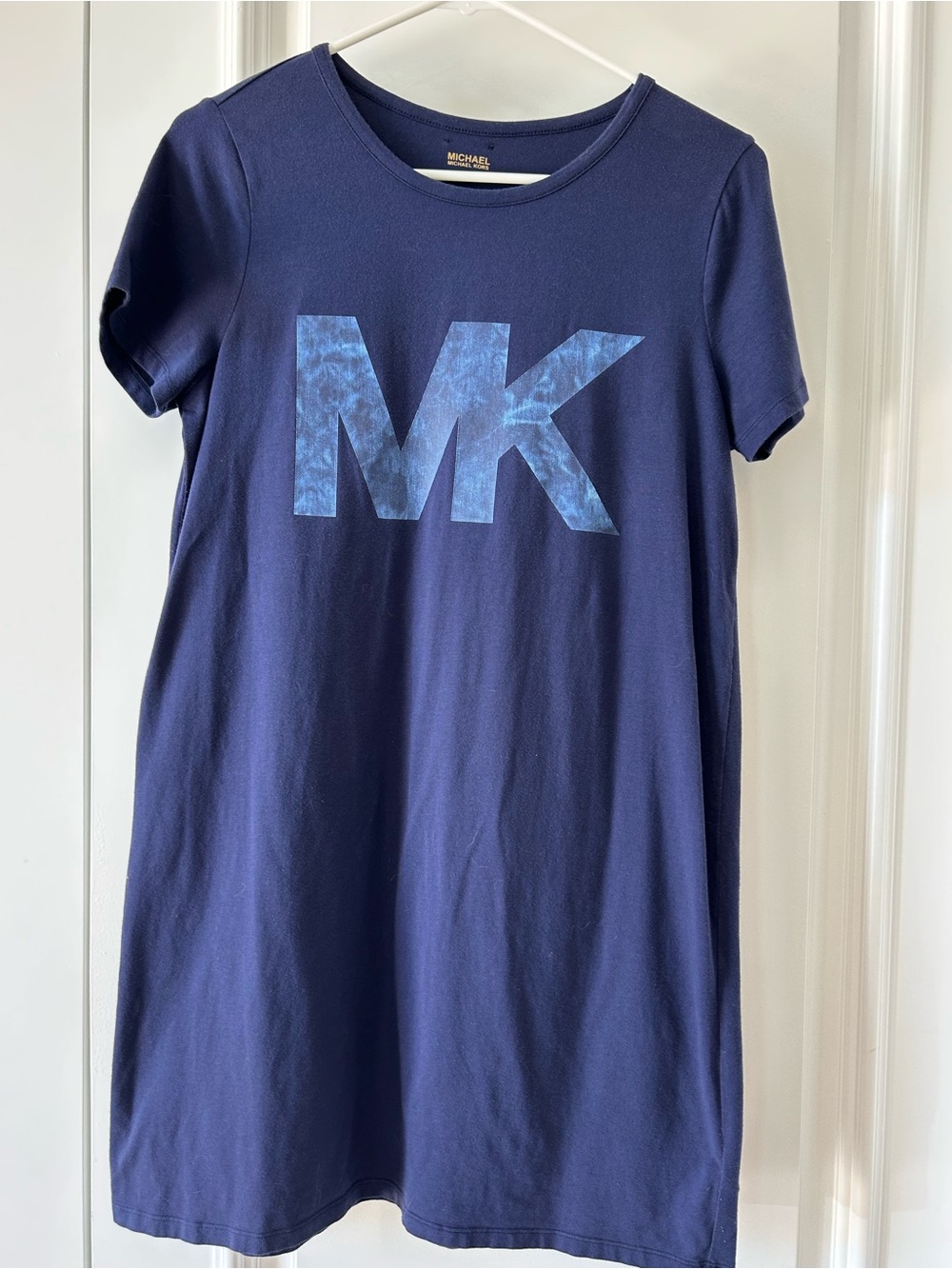 Michael Kors Navy Blue MK Logo Mini Dress